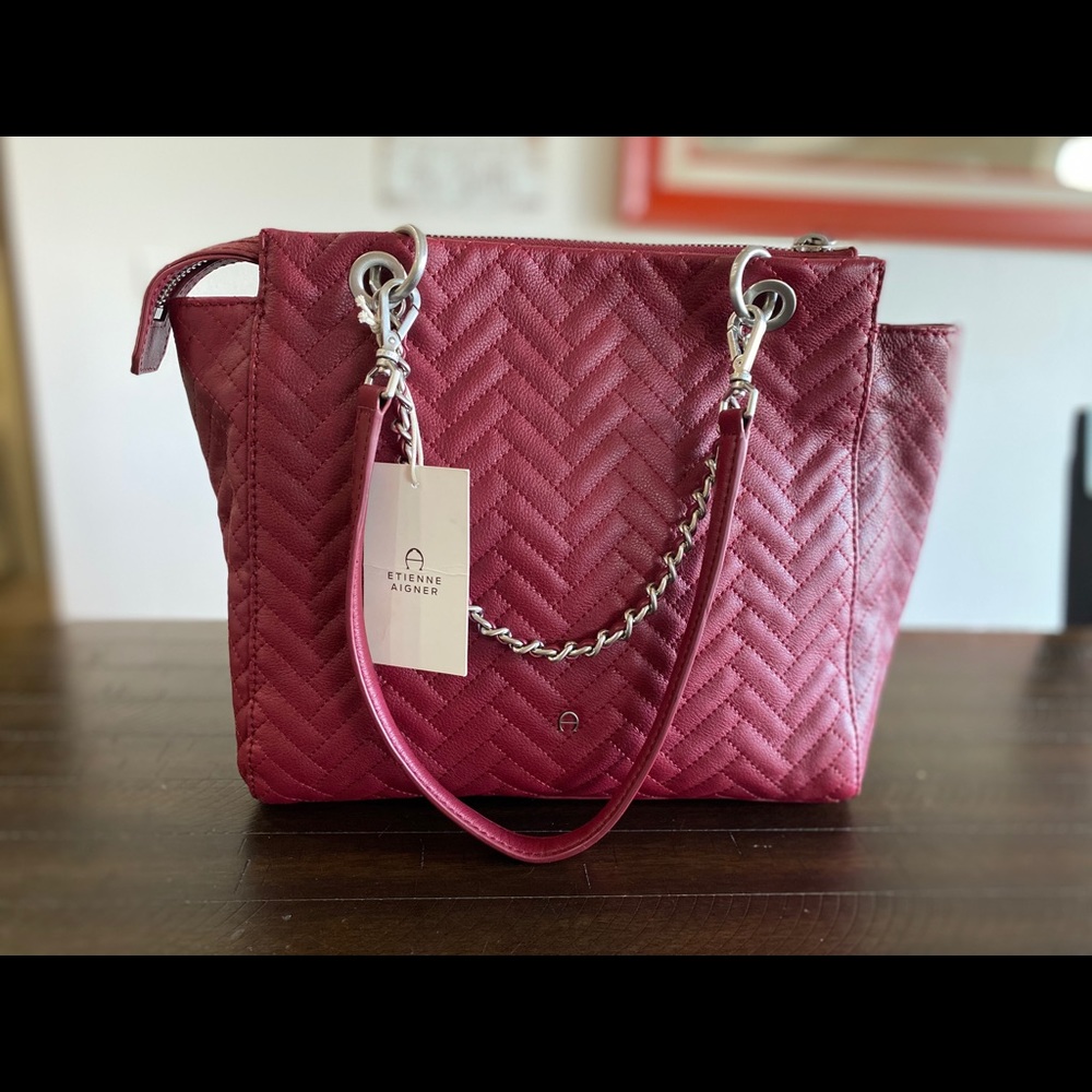 NWT Etienne Aigner Cara Quilted Tote